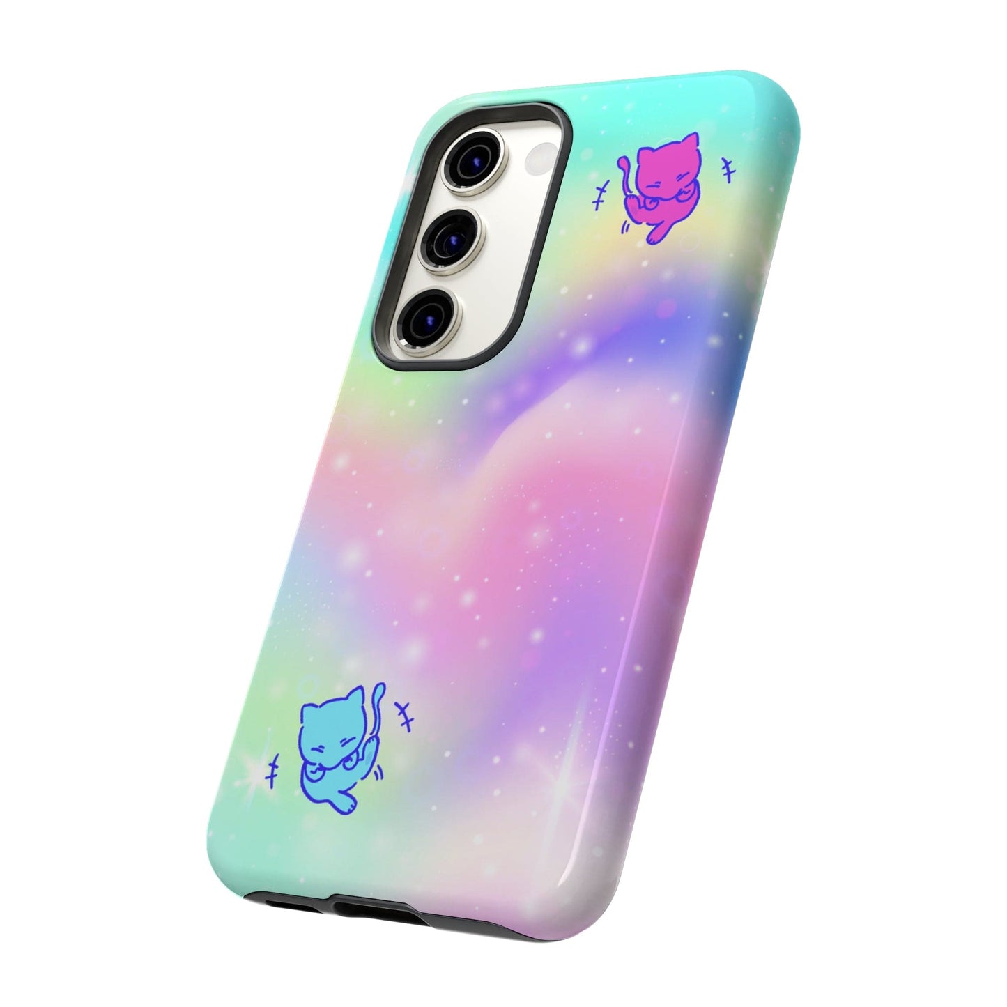 Giggling Mew Rainbow Tough Phone Cases