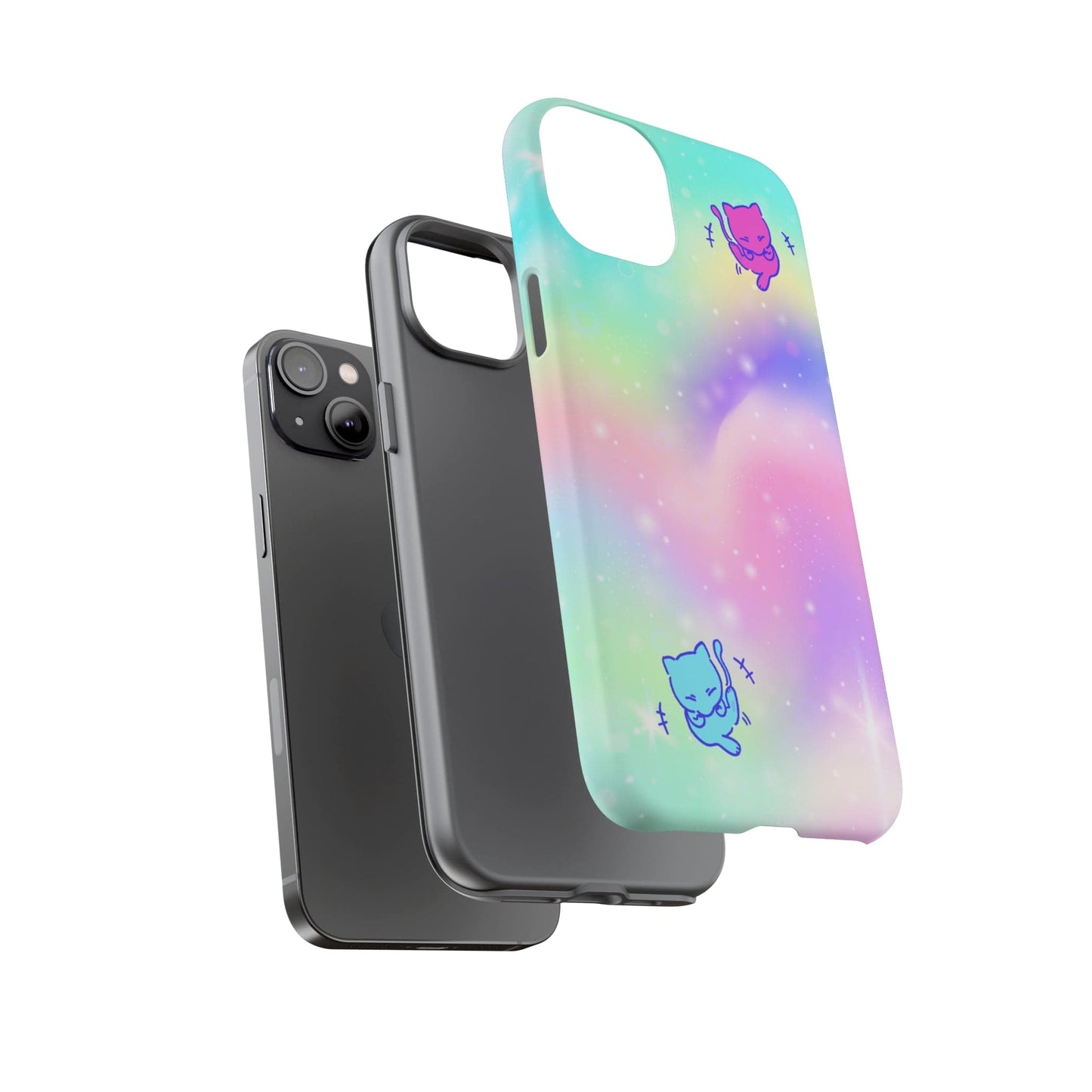 Giggling Mew Rainbow Tough Phone Cases