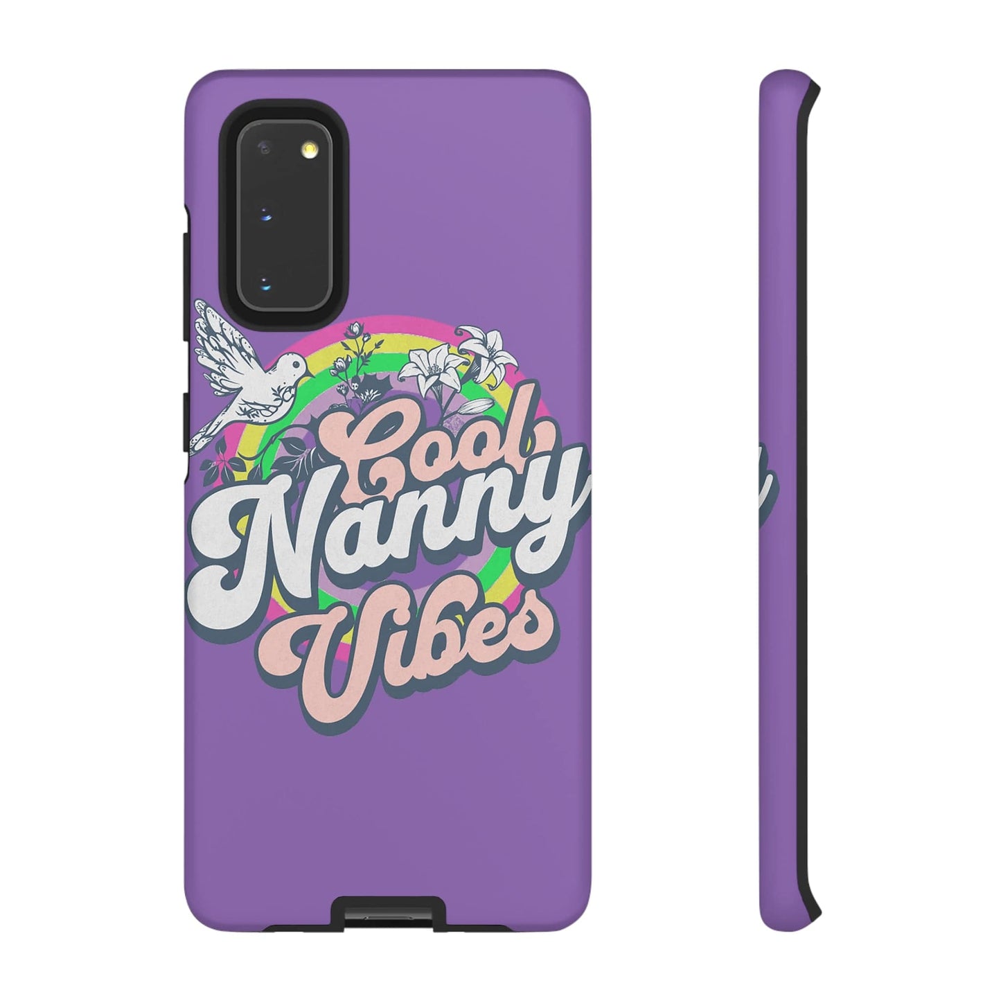 Cool Nanny Caregiver Vibes Retro Look in Purple Tough Phone Cases Samsung Galaxy S20 Matte