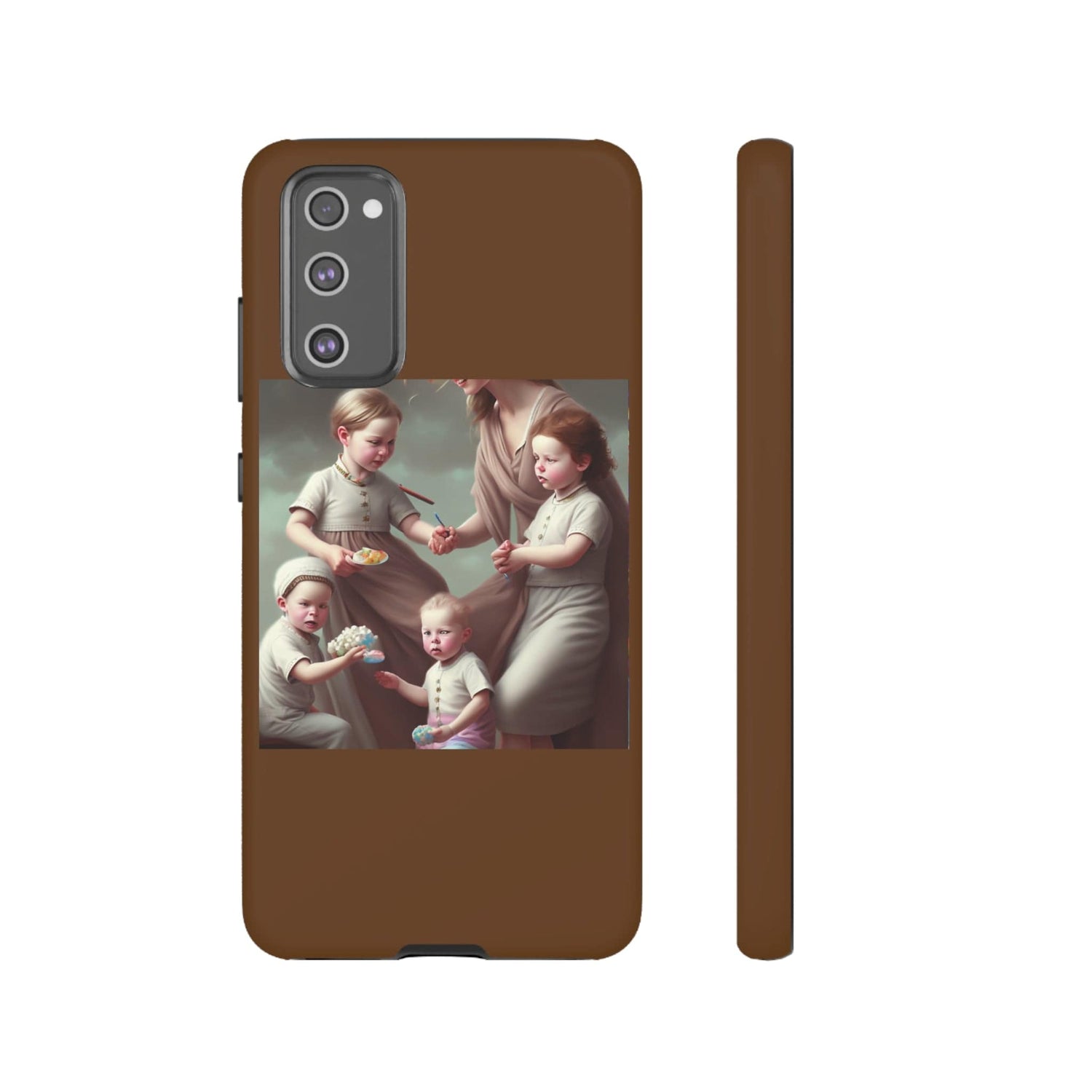 Nanny Caregiver Oil Painting with kids Tough Phone Cases Samsung Galaxy S20 FE Matte