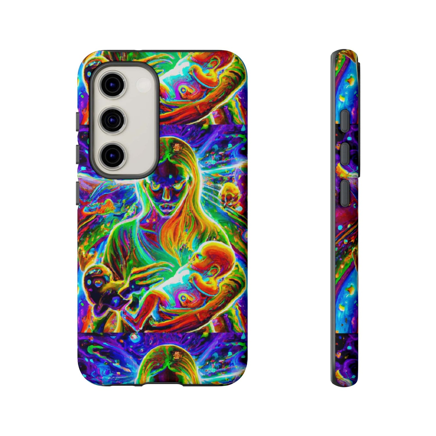 Psychedelic Nanny Caregiver with baby Tough Phone Cases Samsung Galaxy S23 Matte