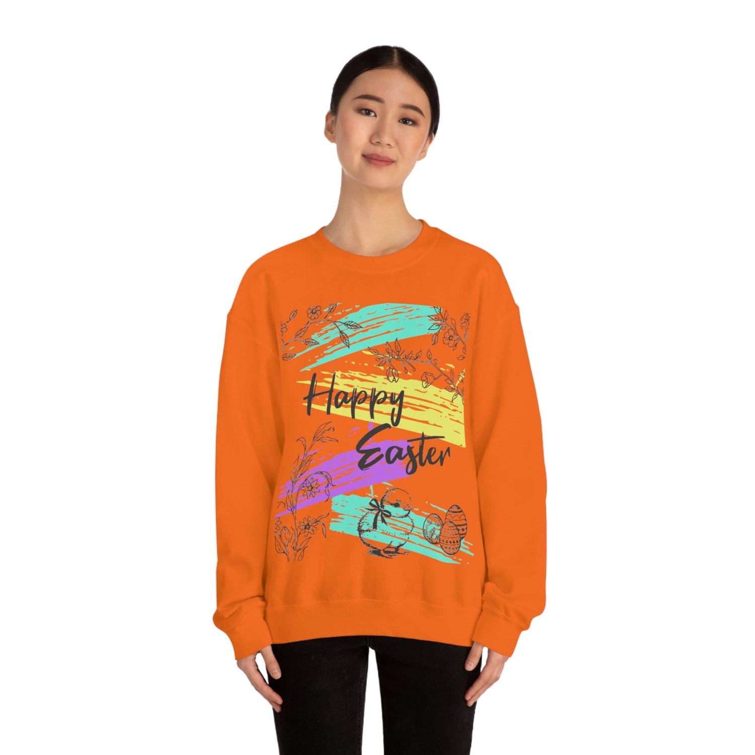 Happy Easter Pastel Unisex Heavy Blend Crewneck Sweatshirt