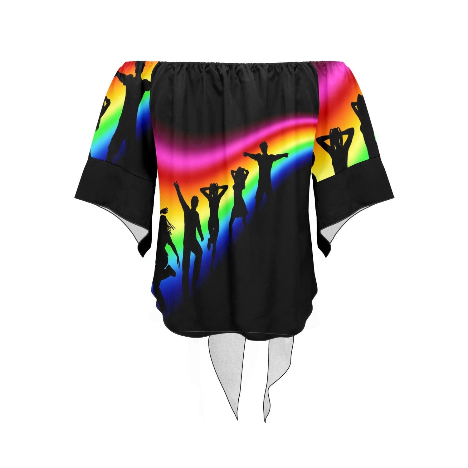 Fun Dance Rainbow Silhouette Woman's Blouse