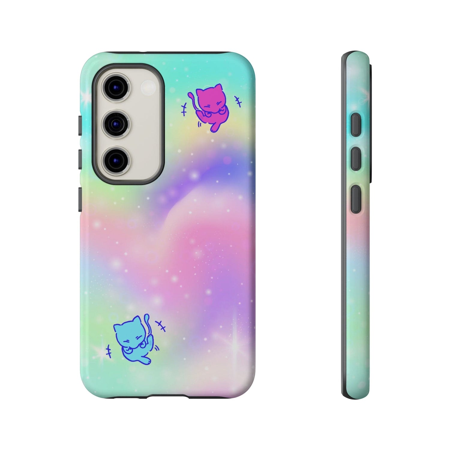 Giggling Mew Rainbow Tough Phone Cases Samsung Galaxy S23 Glossy