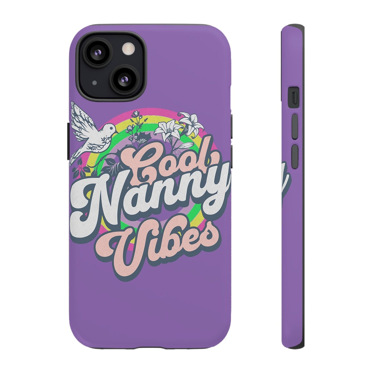 Cool Nanny Caregiver Vibes Retro Look in Purple Tough Phone Cases iPhone 13 Matte