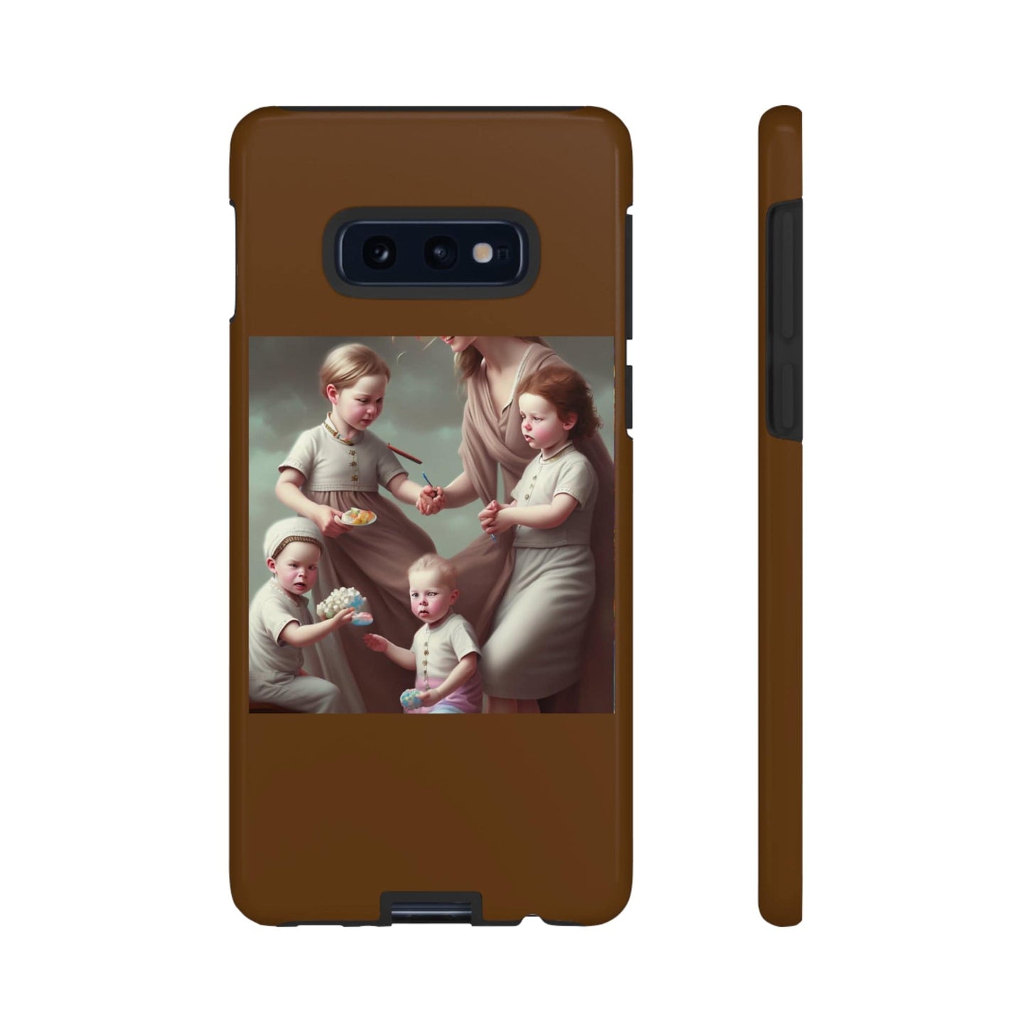 Nanny Caregiver Oil Painting with kids Tough Phone Cases Samsung Galaxy S10E Glossy